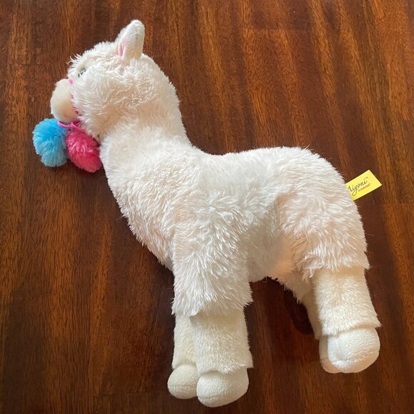 Miyoni White Plush Llama with Tassel Balls 12" x 9" collectible! - Picture 5 of 5